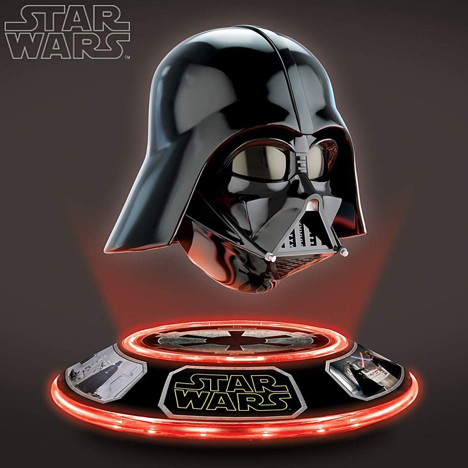 Marvel At The Dark Side Of The Force With The Floating Darth Vader Helmet