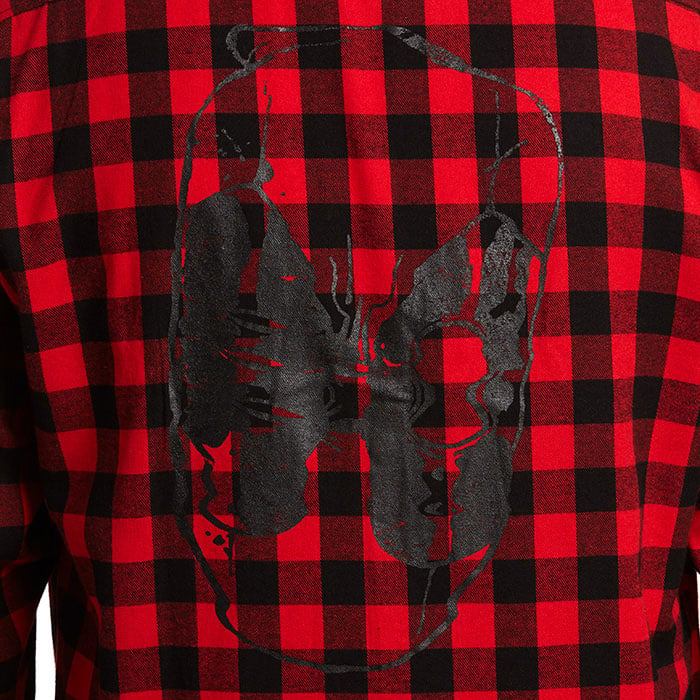 Deadpool Glitch Flannel Shirt
