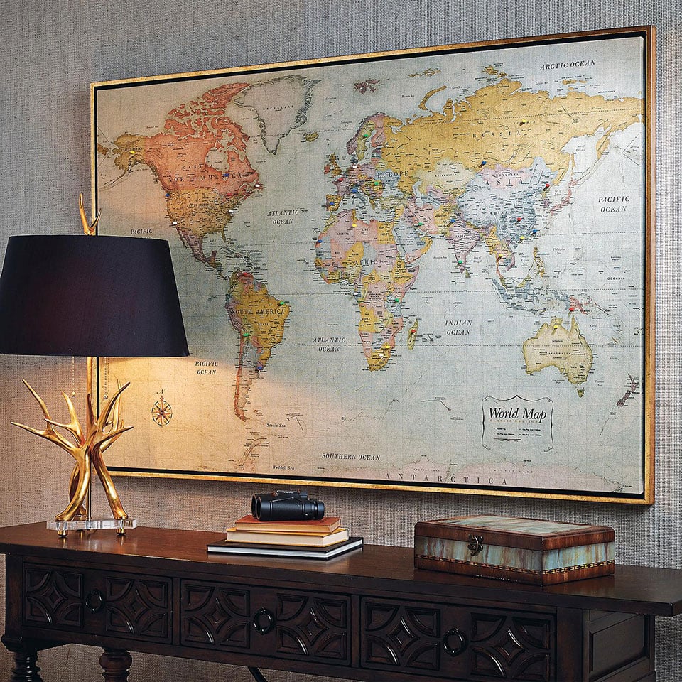 Chart Your Travels With This Magnetic World Map