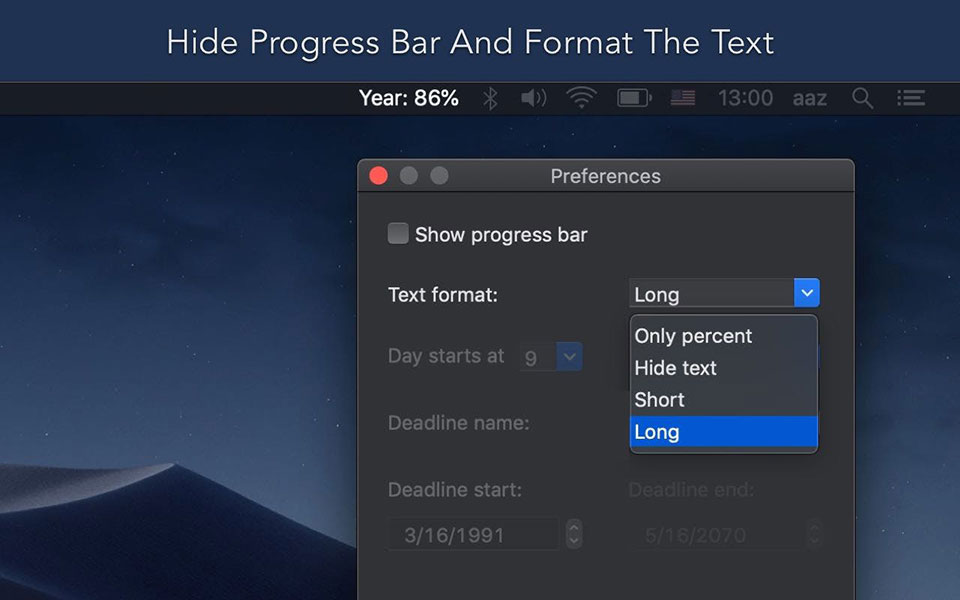 Progress Bar for MacOS