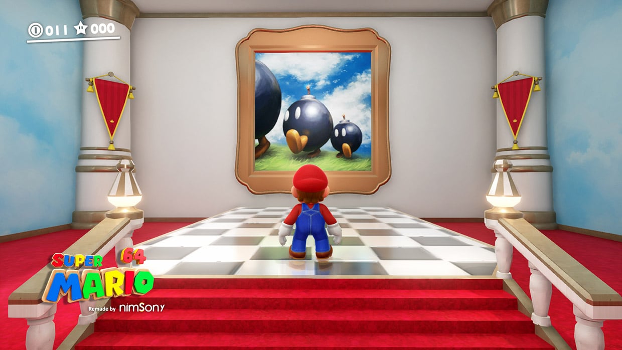 Super Mario 64 Head Remastered Download - super mario 64 roblox edition (first floor open )