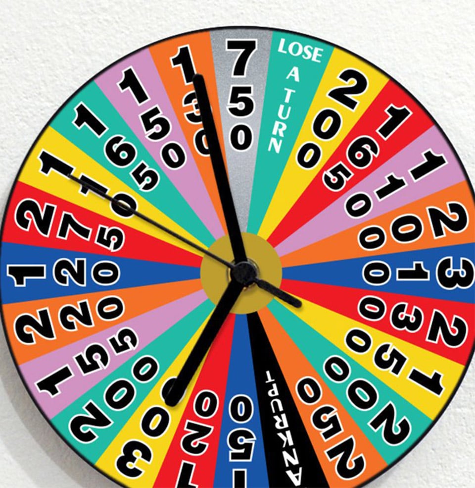 Wheel of Fortune Clock