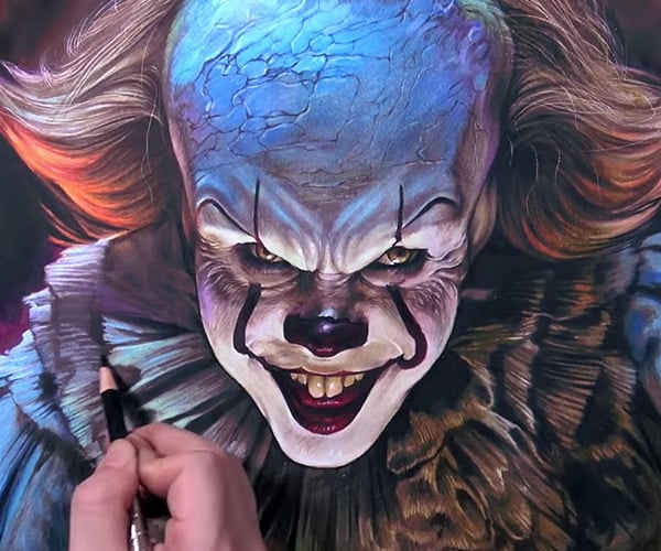 Watch The Creepy Clown Pennywise Emerge From A Blank Sheet Of Paper