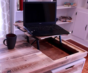 Desk with Hidden Laptop Storage