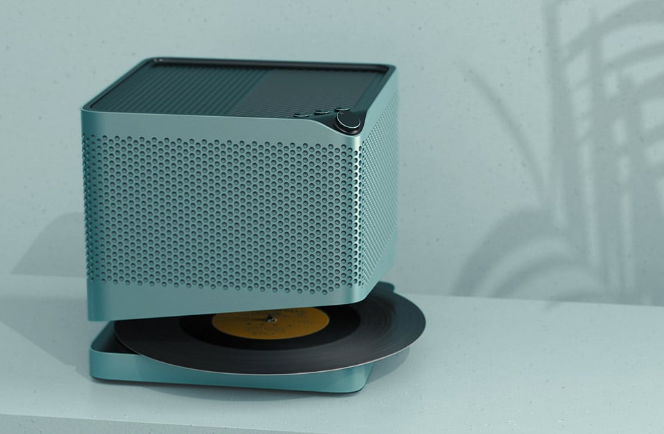 Point Line Vinyl Record Speaker