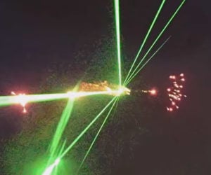 Airplane Laser Light Show