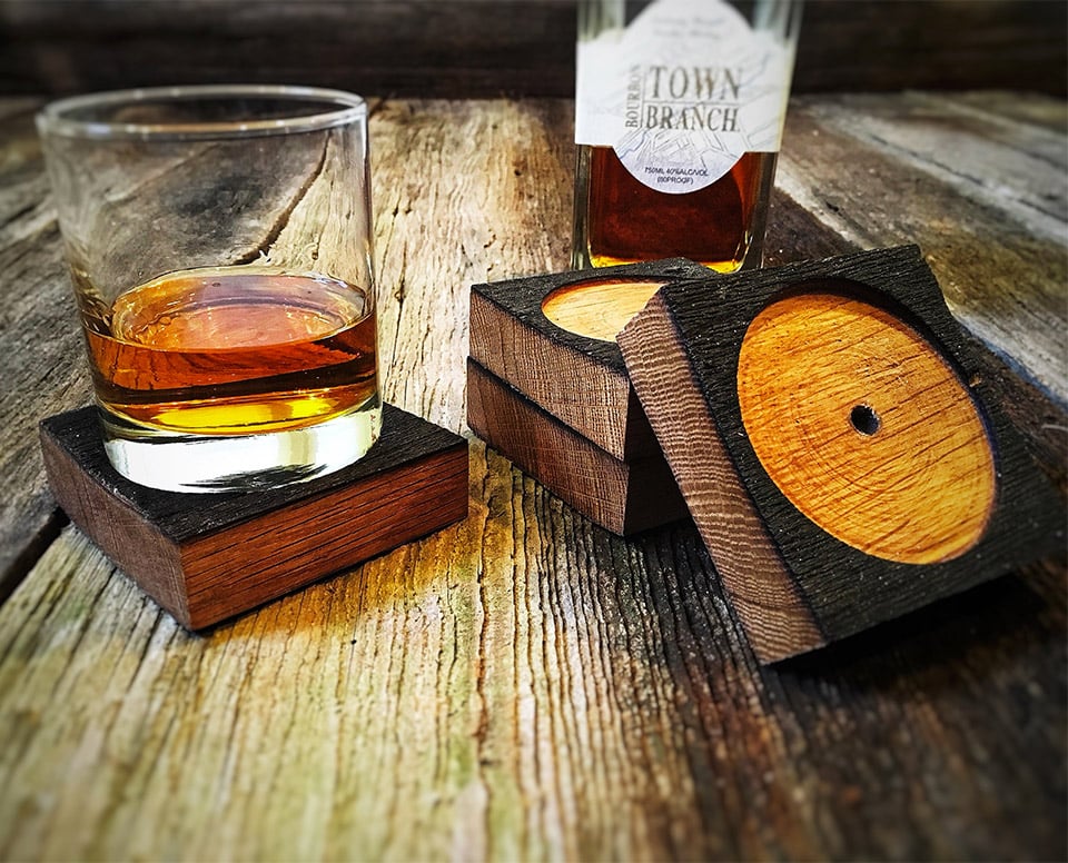 Bourbon Barrel Coasters