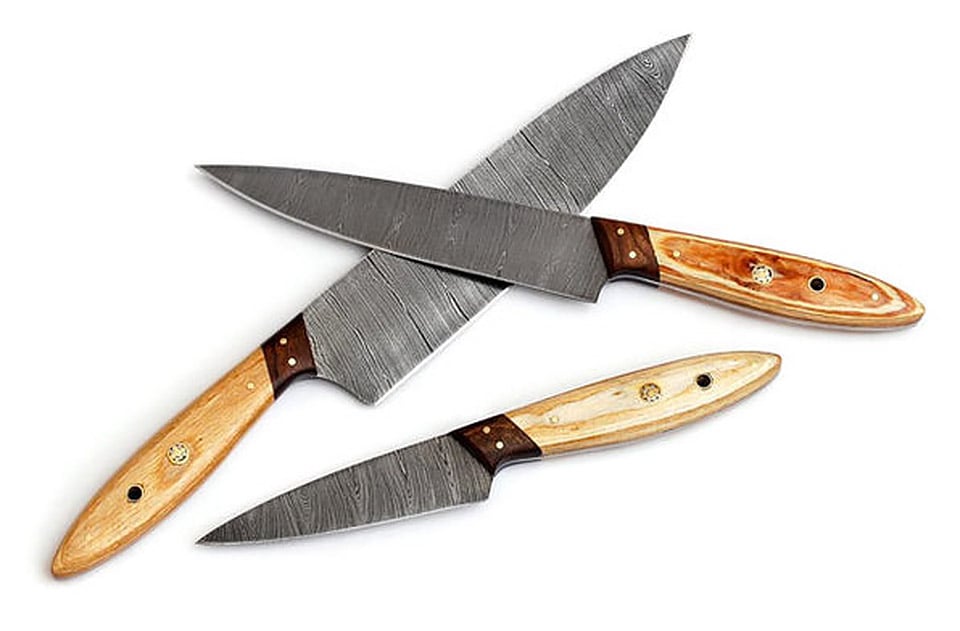 Damascus Kitchen Knife Set