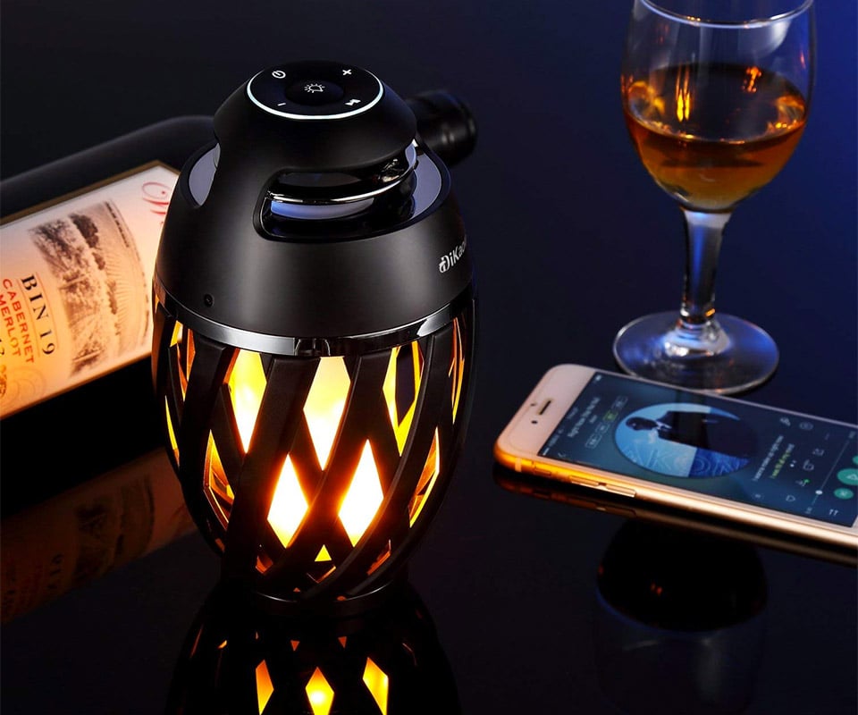 LED Flame Speaker Lamp