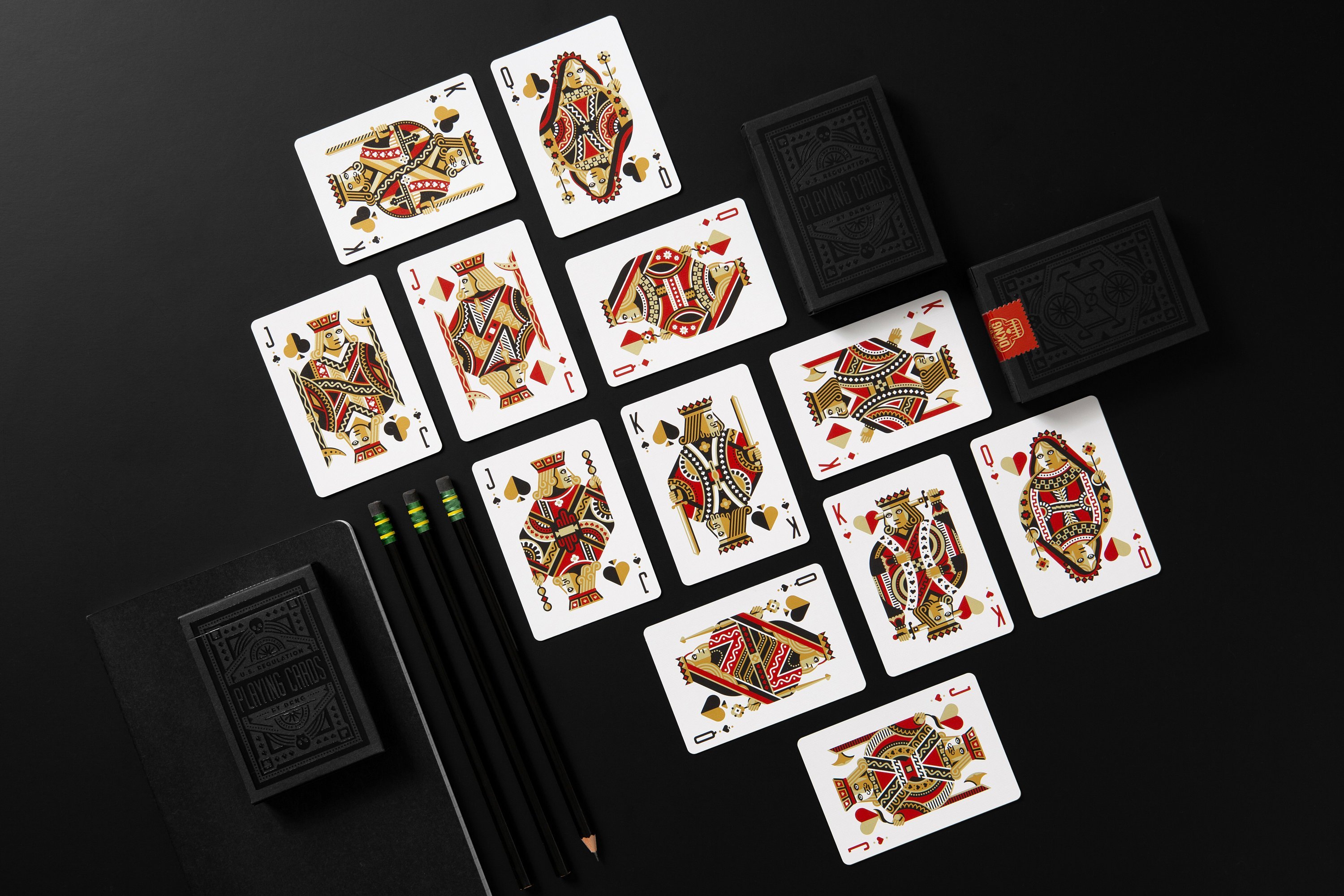 DKNG Black Wheel Playing Cards