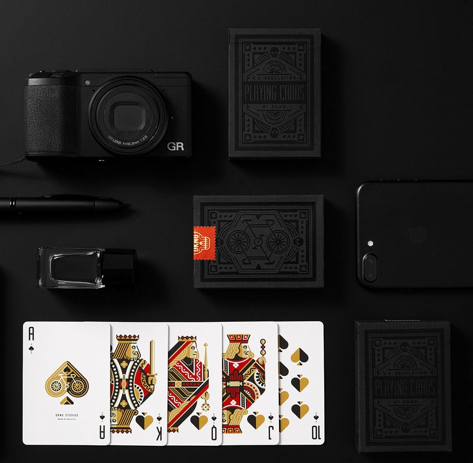 DKNG Black Wheel Playing Cards