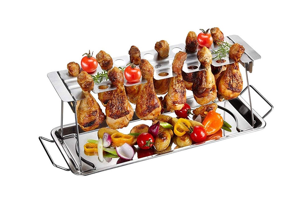 Chicken Wing Leg Rack For Grill Smoker Oven Steel Safe Barbecue