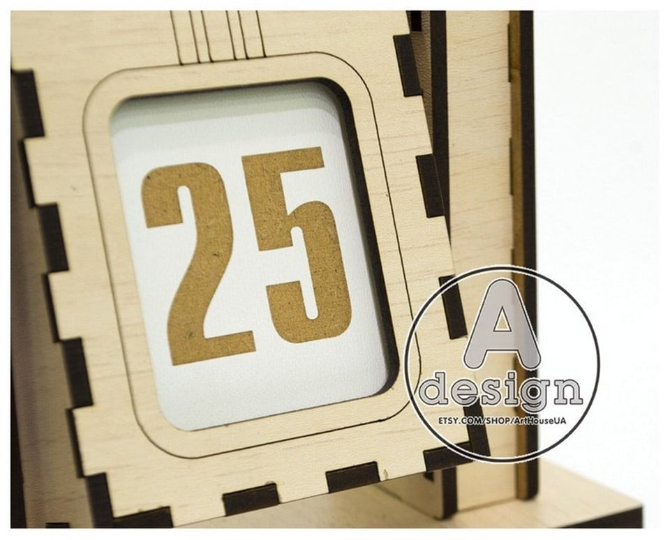 Wooden Flip Perpetual Calendar