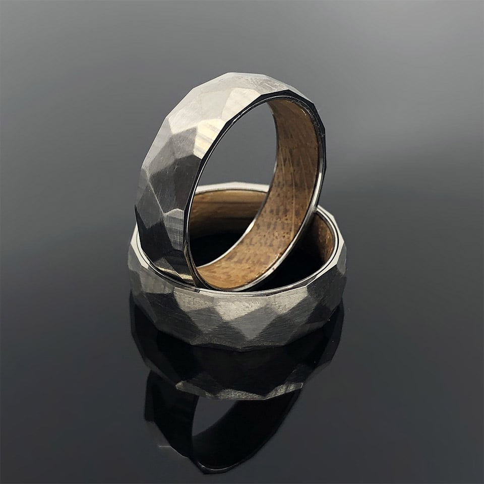 Whiskey Barrel Titanium Ring