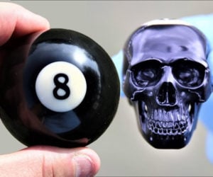 Carving a Billiard Ball Skull