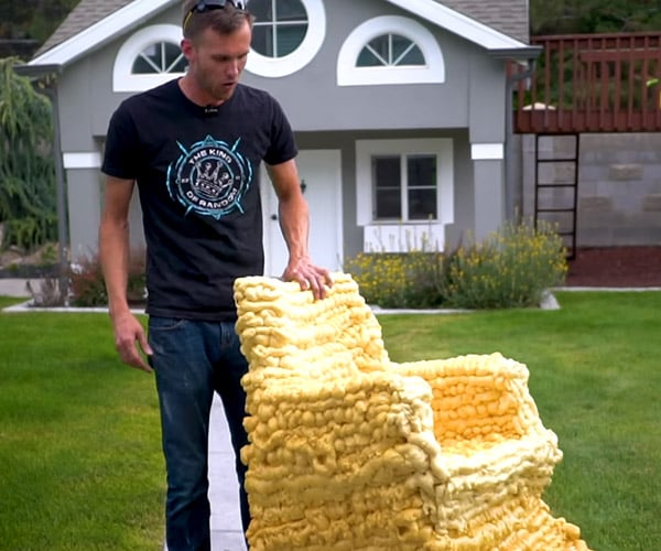 expanding foam chair