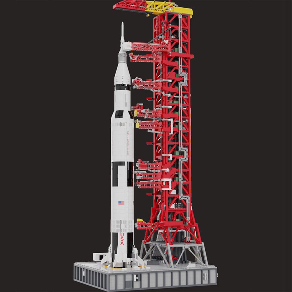 Details about   Nasa Saturn-v Launch Umbilical Tower Cord For 21309 Building Blocks Bricks C265 
