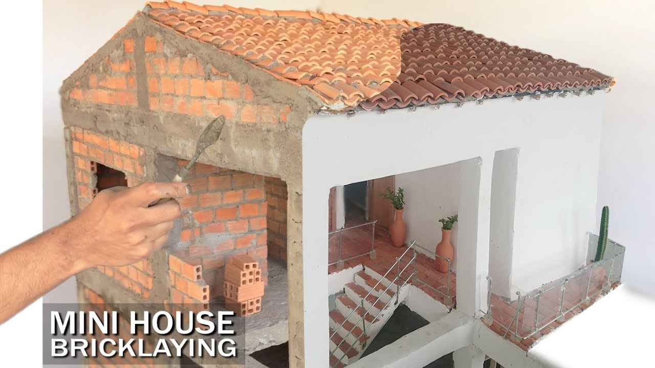 mini brick house building kit