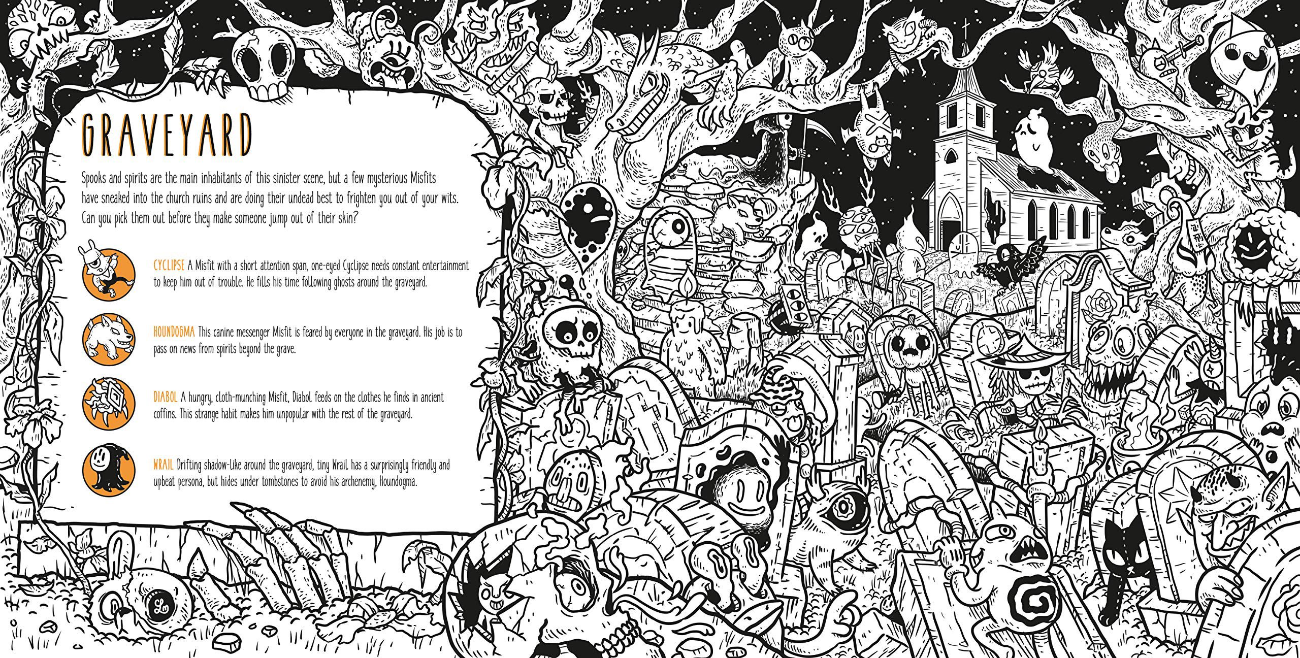 Fright-and-Seek Coloring Book