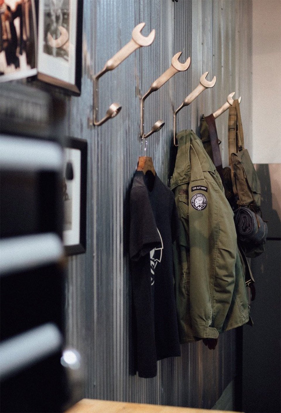 Wrench Helmet and Coat Racks