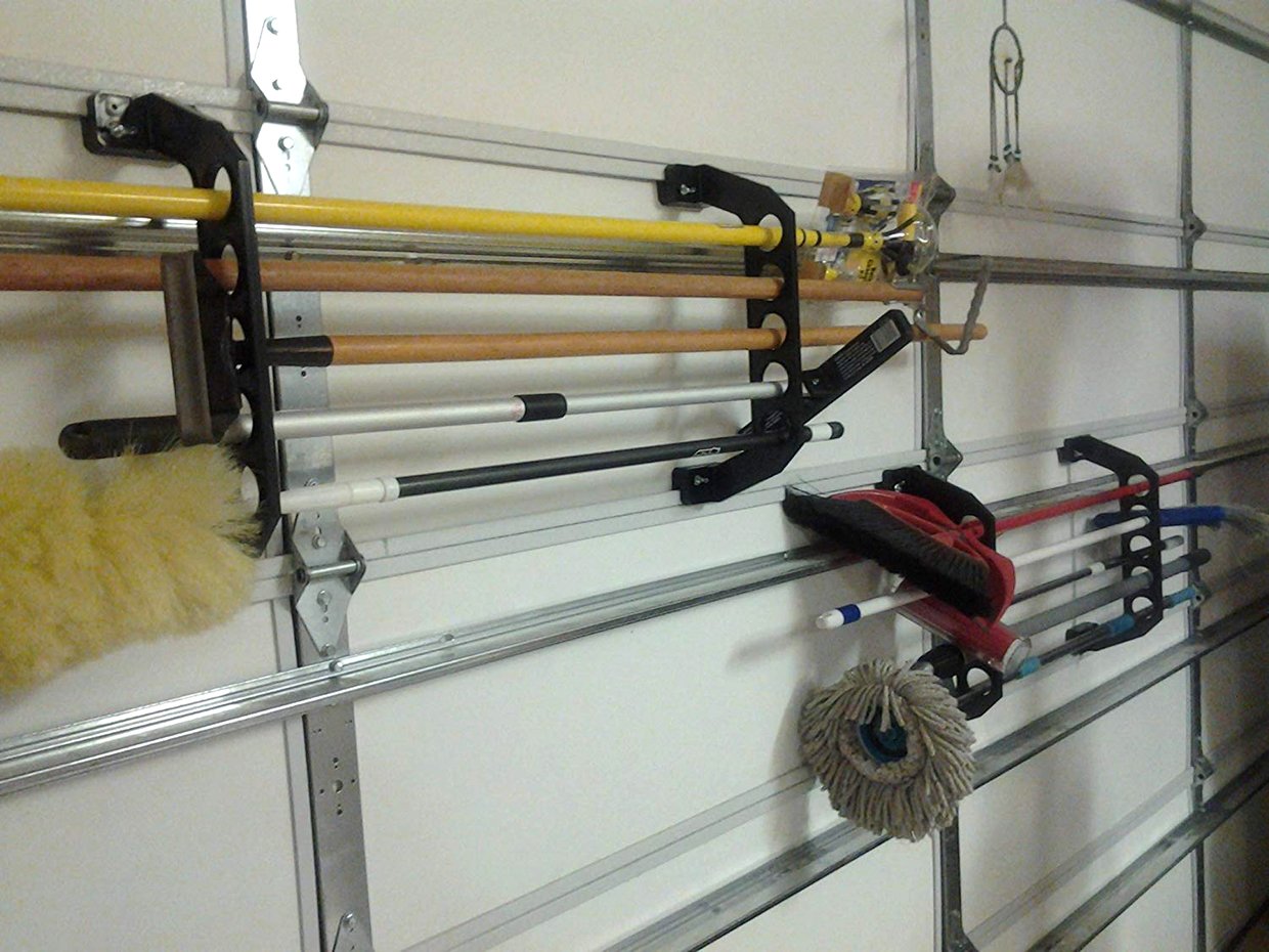 Store Your Fishing Rods on the Back of Your Garage Door