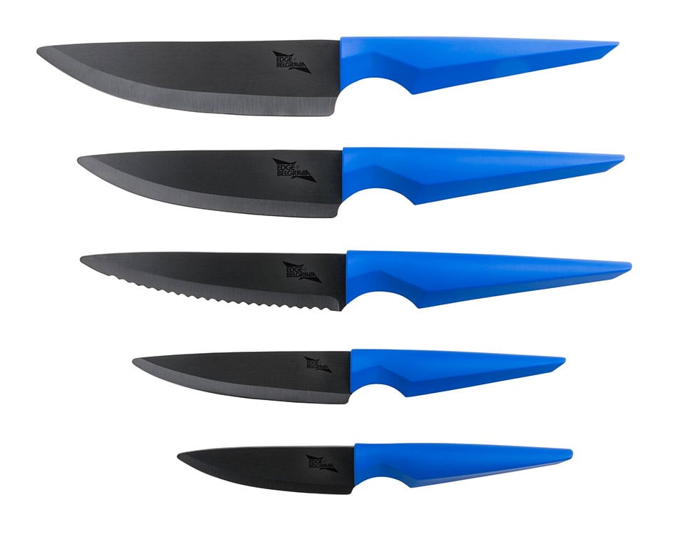 Black + Blue Ceramic Knife Set