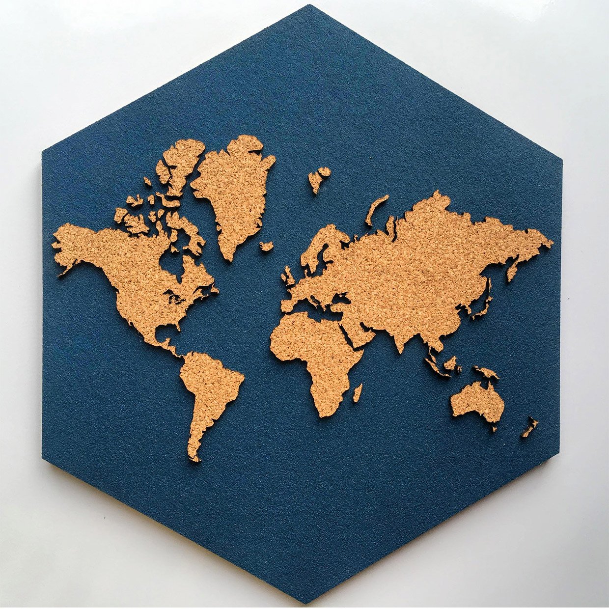 Original self adhesive cork world maps and cork globes