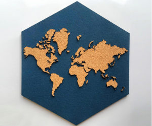 Hexagon Cork World Map