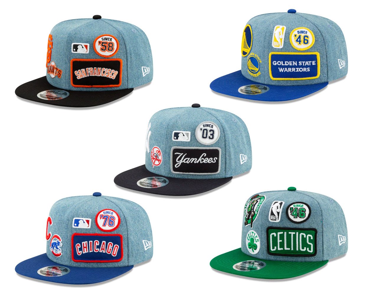 New Era Denim Patched Hats