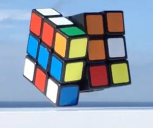 Self-Solving Rubik’s Cube Floats
