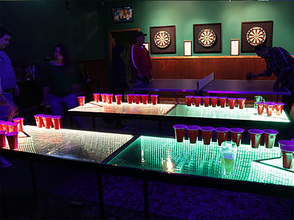 Infinity Glow Beer Pong Table