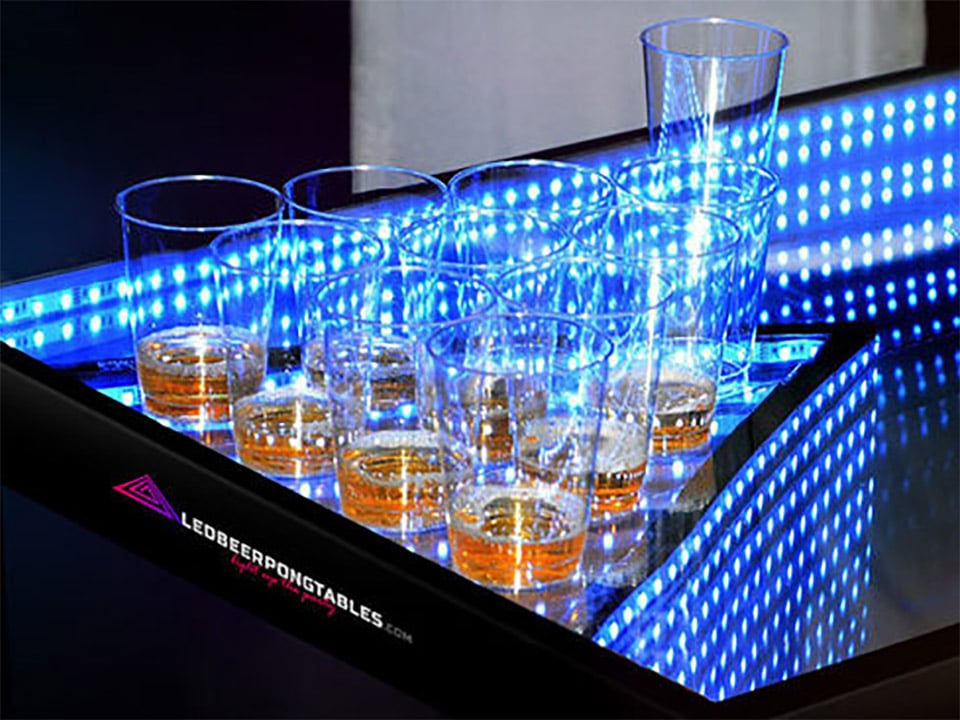 obligat Stoop skab Infinity Glow Beer Pong Table