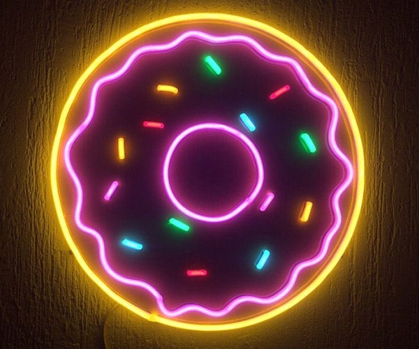 Light-up Donut Sign