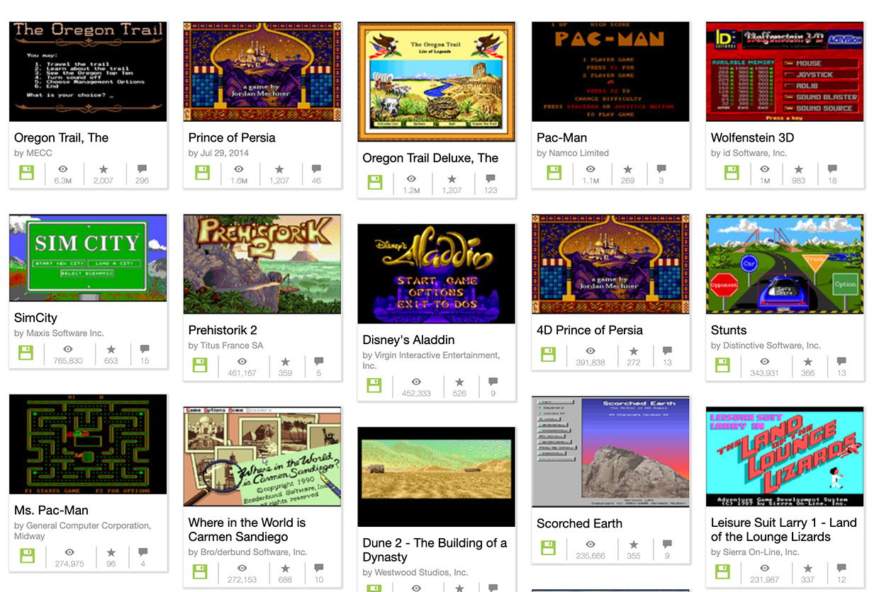 Internet Archive: MS-DOS Games