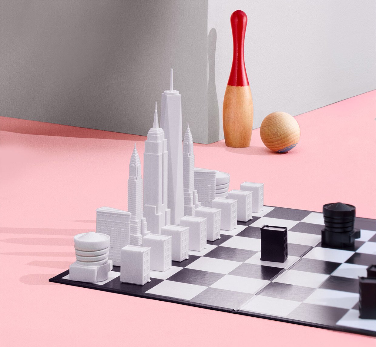 This Chess Set Celebrates New York City's Iconic Skyline