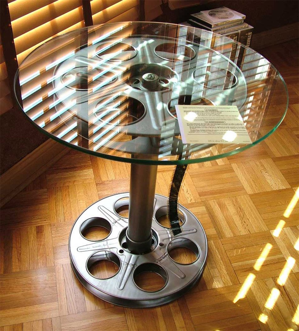 Film Reel End Table 12 Top