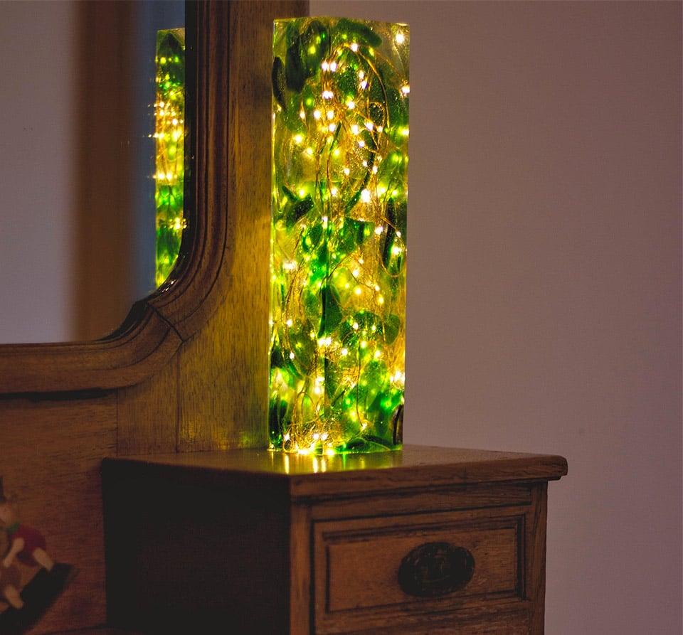 Looking for a Unique Accent Lamp? Check out These Organic Resin