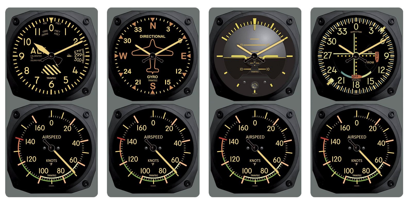 This Wall Clock And Thermometer Looks Like Airplane Gauges