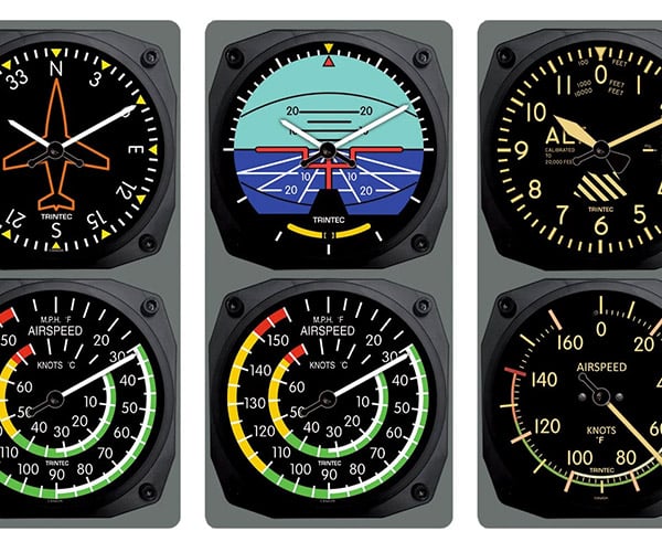 Aviation Wall Clock/Thermometer