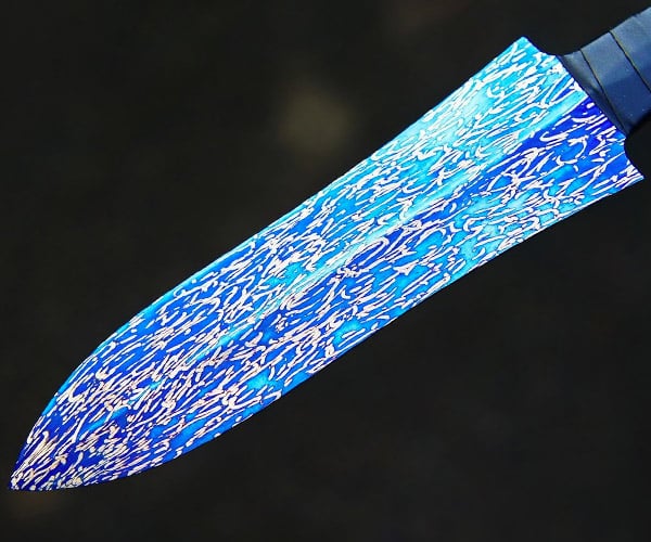 Blue Damascus Steel from chain armor (butcher gloves) 