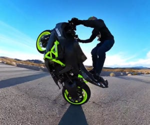 Motorcycle Wheelie Acrobatics