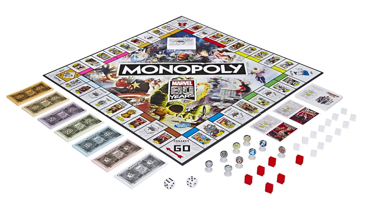 marvel 80 years monopoly tokens