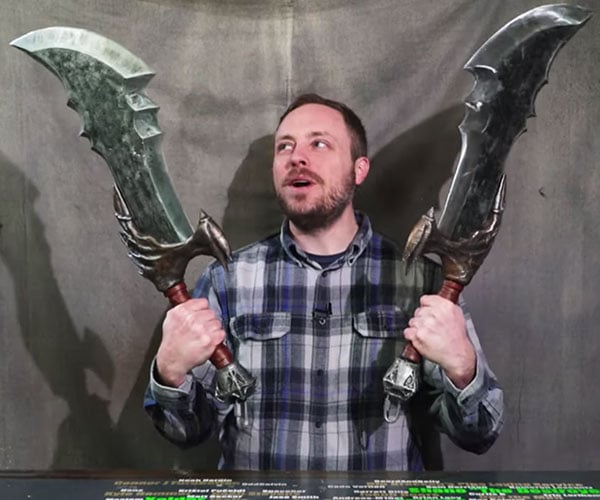 This Guy Built a Real World Set of "God of War's" Blades of Chaos