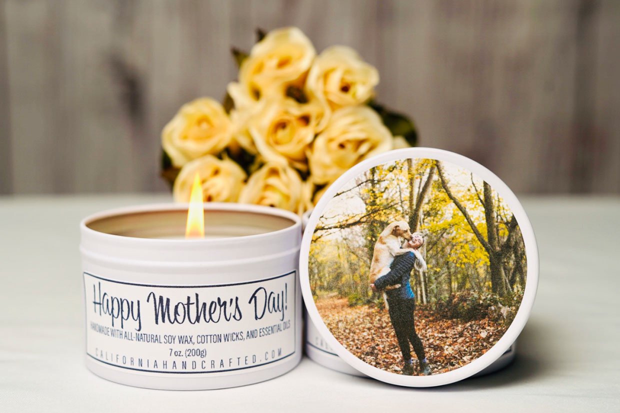 Mother’s Day Photo Candles