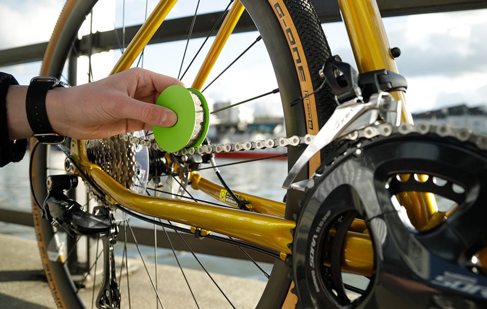 Green Disc Bike Chain Lubricator