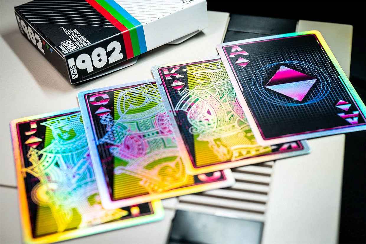 These Awesome 1980s Playing Cards Look Like VHS Tapes
