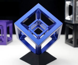 Machined Tesseract Cube