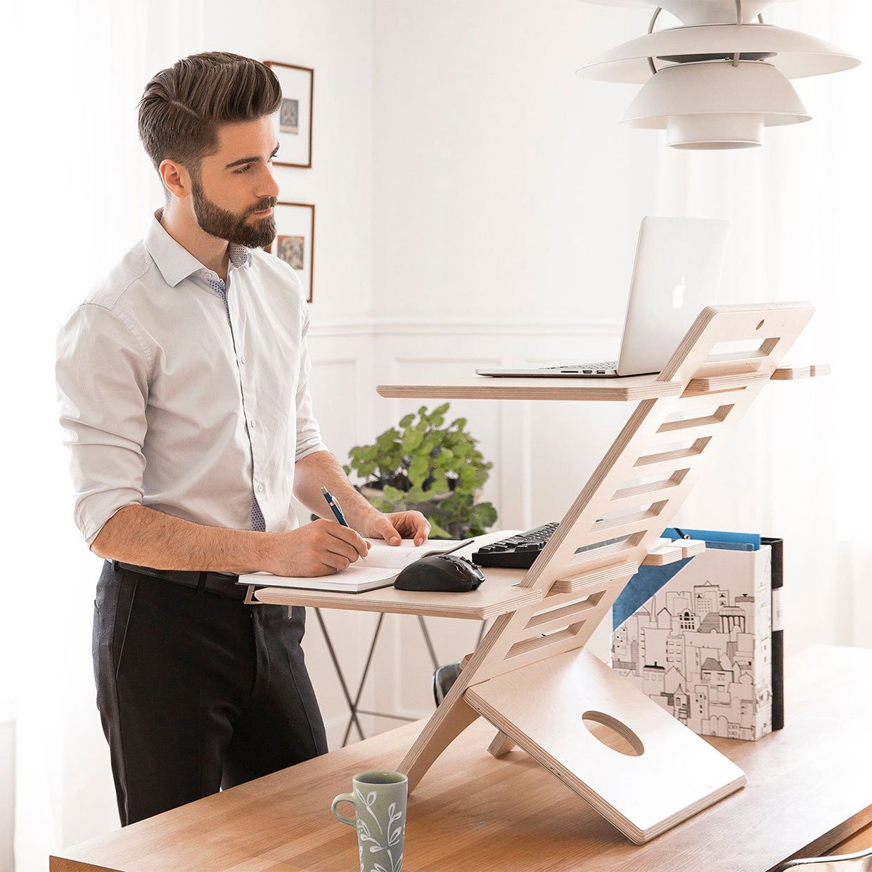 The Jumbo DeskStand Converts Any Desk Into a Two Tier Standing Desk
