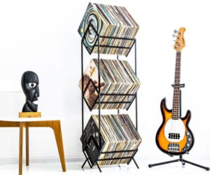 Triple Vinyl Record Tower