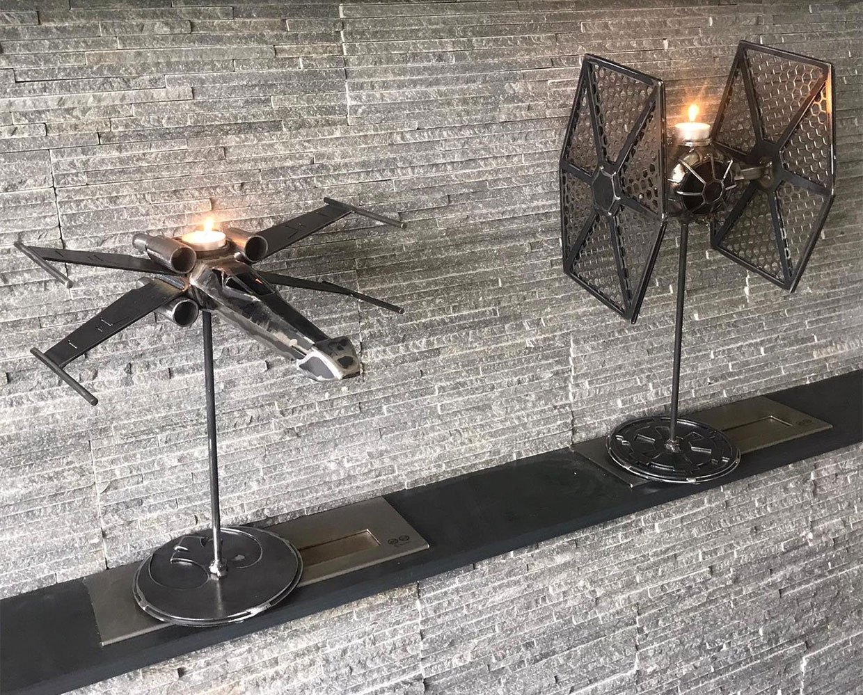 X-Wing + TIE Fighter Candlesticks